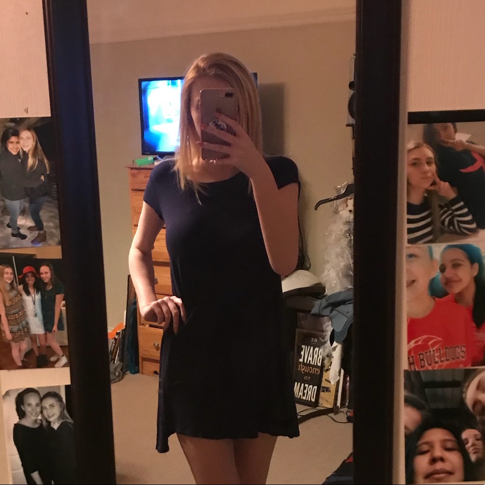 simple navy blue dress/shirt